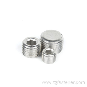 Stainless Steel pipe plugs Hexagon Socket Locking Screws Taper Thread Pipe Plugs